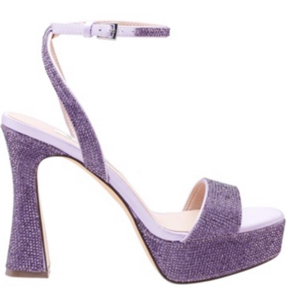 Nina Sparkling Purple Heeled Sandals